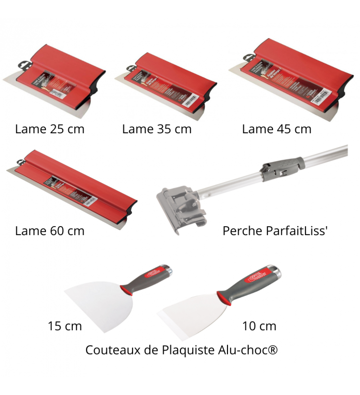 Kit d'accessoires ParfaitLiss' pour plaquiste - OUTIL PARFAIT 80124
