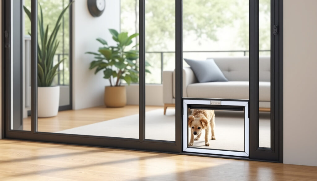 découvrez notre chatière pour baie vitrée coulissante, une solution facile à installer et pratique pour offrir liberté et confort à votre chat tout en conservant l'esthétique de votre baie vitrée.