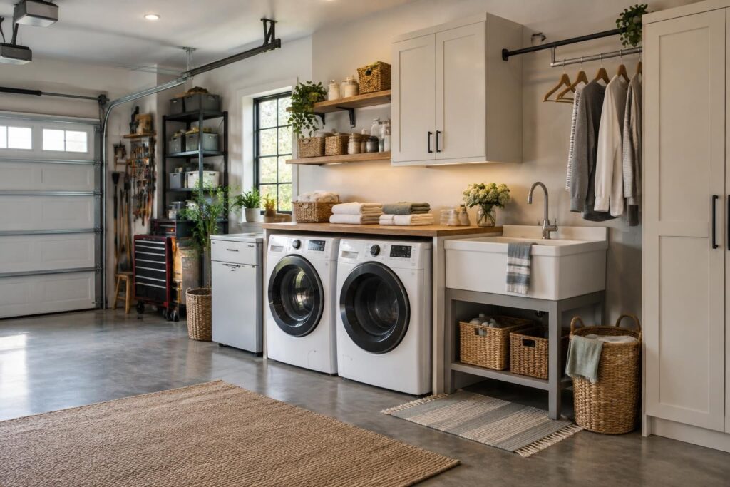 découvrez comment aménager une buanderie fonctionnelle dans votre garage : idées d’agencement, rangements astucieux et conseils pratiques.