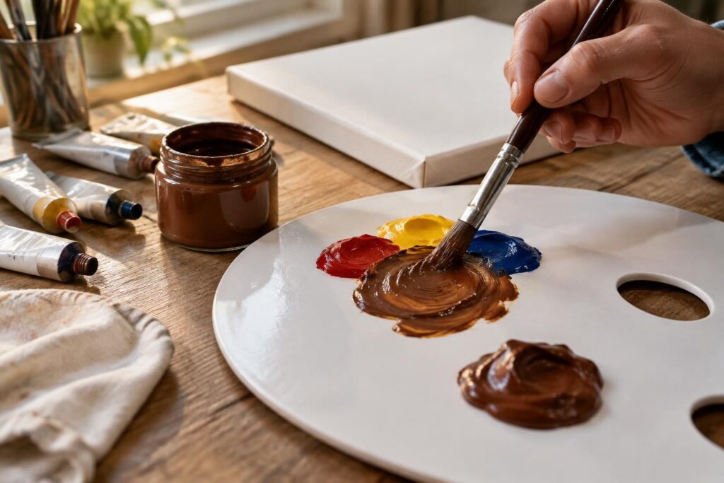 découvrez comment obtenir facilement et rapidement du marron en peinture grâce aux bons mélanges de couleurs et à des astuces simples.