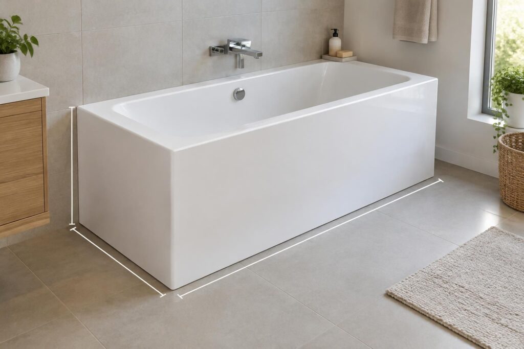 découvrez les dimensions standards d’une baignoire : hauteur, largeur et longueur, avec des conseils pour choisir le modèle adapté à votre salle de bains.