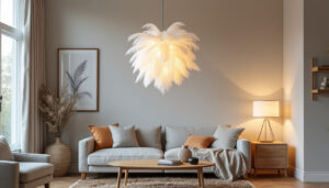 découvrez nos lustres plume pas chers : des suspensions légères et tendance pour apporter douceur et élégance à votre décoration intérieure.